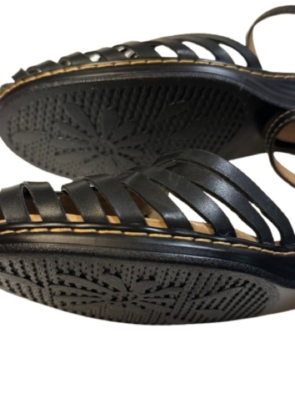SOFTSPOTS ‘TATIANNA’ SANDAL BLACK LEATHER Size 10M - Picture 6 of 11